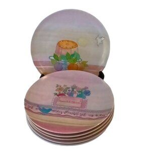 Vintage 1984 Dessert Plates by Annie Chazottes Set of 6 Collection Couer